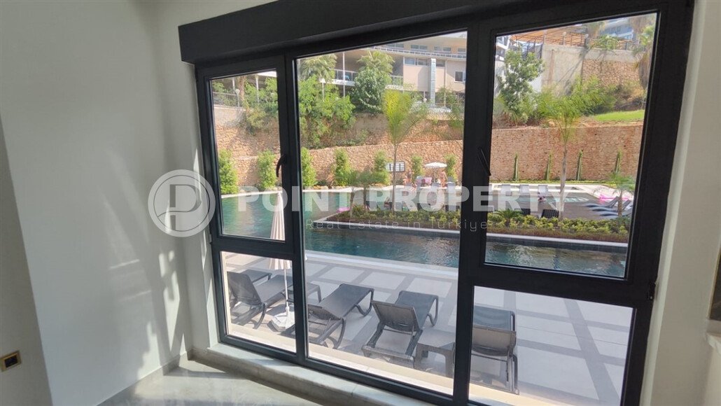 Стильные апартаменты 1+1, 54 м², район Тосмур, Аланья, с отдельным выходом на бассейн-id-10368-фото-6