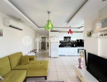 Солнечная 1+1, 65 м², район Кестель, Аланья, с частичным видом на море-id-10372-фото-4