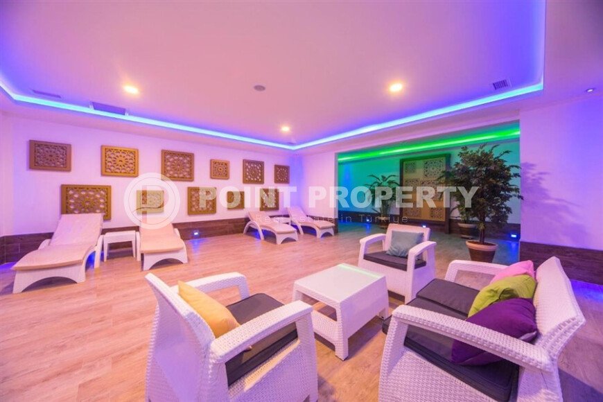 Солнечная 1+1, 65 м², район Кестель, Аланья, с частичным видом на море-id-10372-фото-15