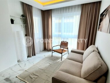 Просторная светлая квартира 2+1, 85 м² с полной мебелью и техникой в современном жилом комплексе в Махмутларе-id-10378-фото-3