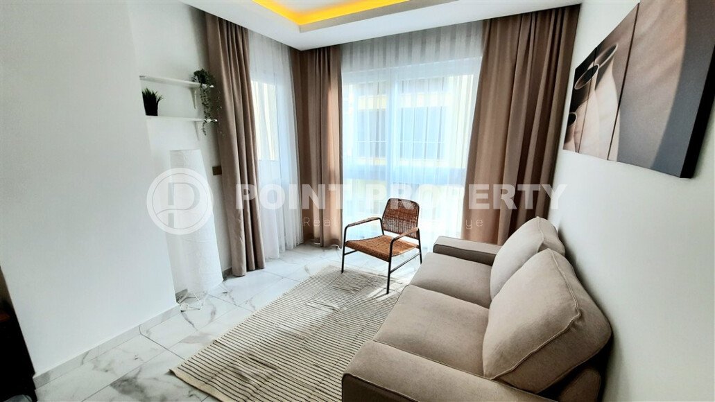 Просторная светлая квартира 2+1, 85 м² с полной мебелью и техникой в современном жилом комплексе в Махмутларе-id-10378-фото-3