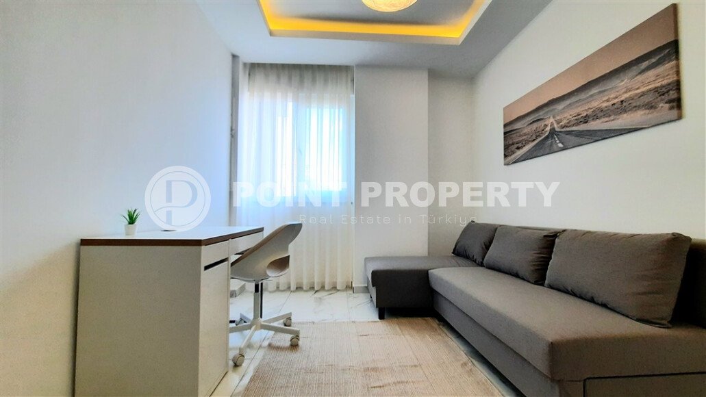 Просторная светлая квартира 2+1, 85 м² с полной мебелью и техникой в современном жилом комплексе в Махмутларе-id-10378-фото-8