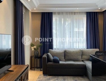 Просторная светлая двухспальная квартира 2+1, 110 м² с частичным видом на море в меблированном жилом комплексе в Обагёле-id-10380-фото-1