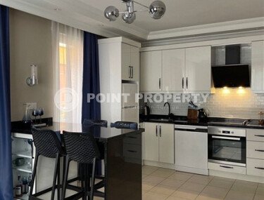 Просторная светлая двухспальная квартира 2+1, 110 м² с частичным видом на море в меблированном жилом комплексе в Обагёле-id-10380-фото-2