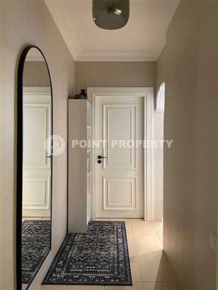 Просторная светлая двухспальная квартира 2+1, 110 м² с частичным видом на море в меблированном жилом комплексе в Обагёле-id-10380-фото-9