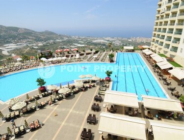 Spacious apartment – 140 m² in a hotel complex, Kargicak district, mountain view-id-10404-photo-1