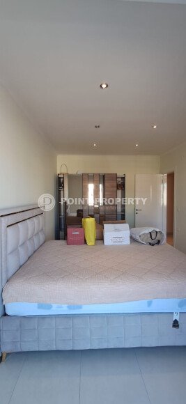 Современный дуплекс 2+1 – 110 м², район Авсаллар, частичный вид на море-id-10436-фото-4