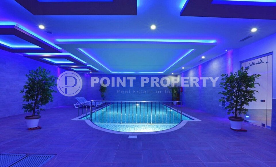 Современный дуплекс 2+1 – 110 м², район Авсаллар, частичный вид на море-id-10436-фото-10