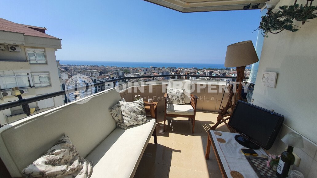 Светлая 95 m² квартира в районе Джикджилли с ВНЖ и видом на море-id-10438-фото-7