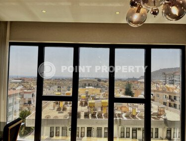 Квартира 3+1 в центре Алании с видом на море и крепость, ВНЖ-id-10470-фото-4