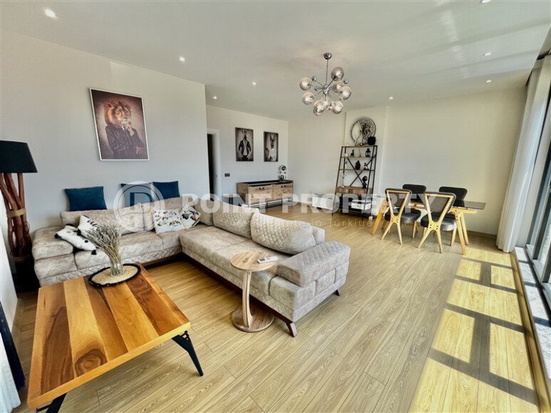 Квартира 3+1 в центре Алании с видом на море и крепость, ВНЖ-id-10470-фото-6