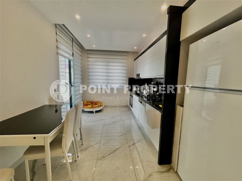 Квартира 3+1 в центре Алании с видом на море и крепость, ВНЖ-id-10470-фото-7