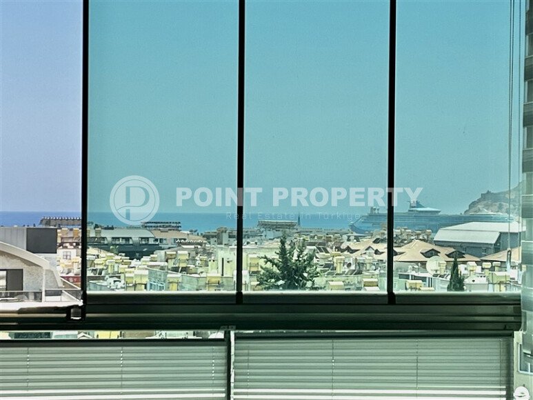 Квартира 3+1 в центре Алании с видом на море и крепость, ВНЖ-id-10470-фото-8