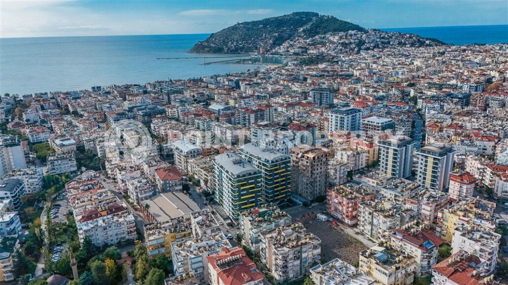 Квартира 3+1 в центре Алании с видом на море и крепость, ВНЖ-id-10470-фото-27