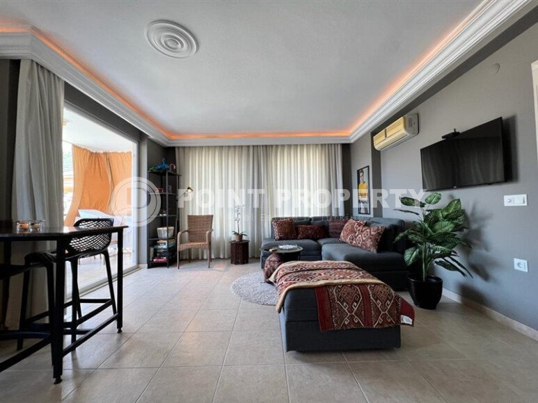 Стильная квартира 65 м² в центре Алании с видом на море и крепость-id-10510-фото-3