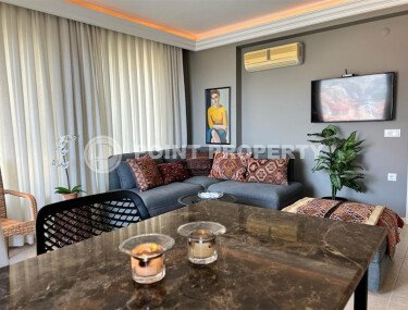 Стильная квартира 65 м² в центре Алании с видом на море и крепость-id-10510-фото-5