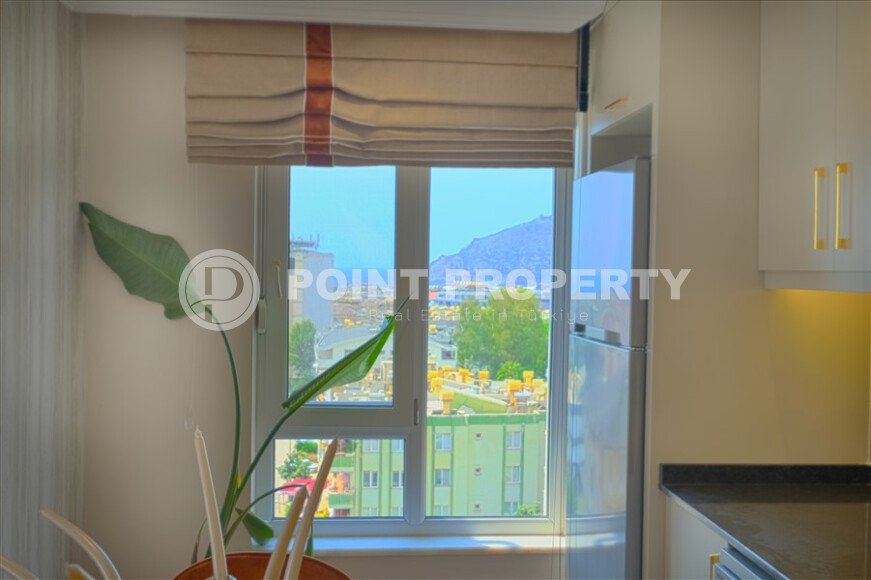 Просторная квартира 110 м² в центре Алании с видом на море и крепость-id-10517-фото-11