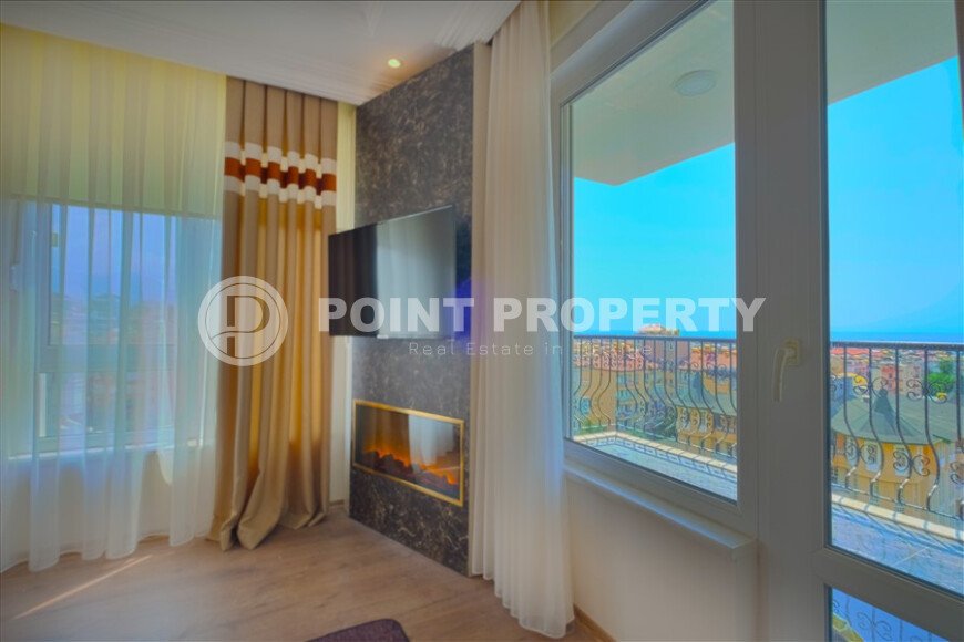 Просторная квартира 110 м² в центре Алании с видом на море и крепость-id-10517-фото-14