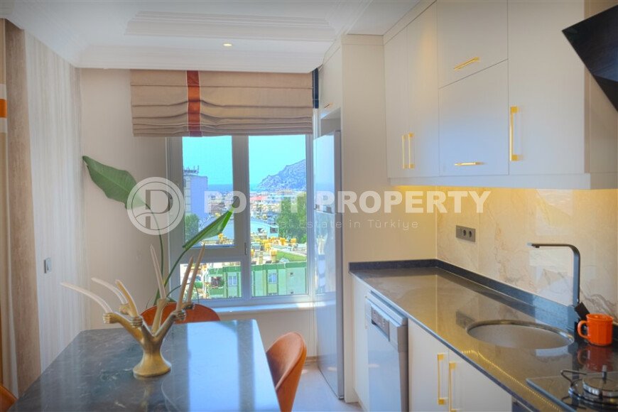 Просторная квартира 110 м² в центре Алании с видом на море и крепость-id-10517-фото-15