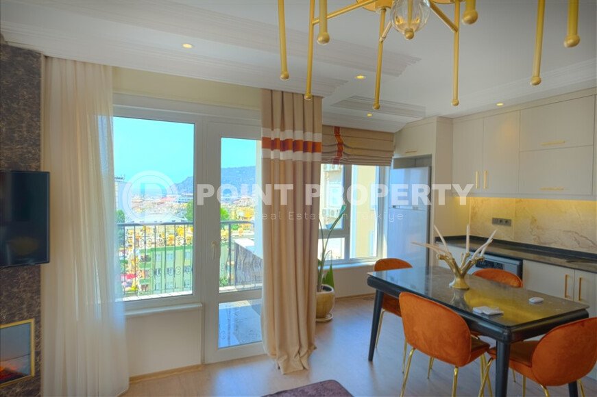 Просторная квартира 110 м² в центре Алании с видом на море и крепость-id-10517-фото-19