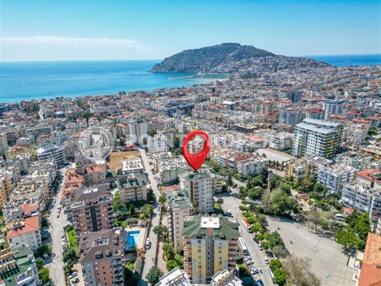 Просторная квартира 110 м² в центре Алании с видом на море и крепость-id-10517-фото-30