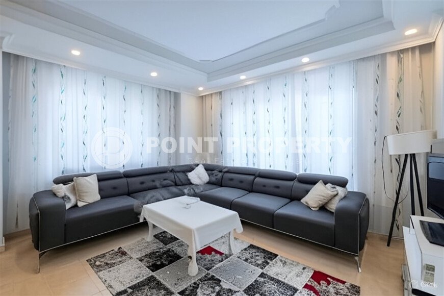 Светлая квартира 2+1 110 m² в районе Тосмур с видом на крепость и шаговой доступностью к морю-id-10528-фото-2