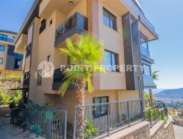 Garden duplex 204 m² with mountain view and partial sea view, Alanya center, Tepe-id-10570-photo-5