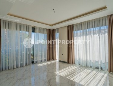 Садовый дуплекс 204 м² с видом на горы и частичным видом на море, центр Аланьи, Тепе-id-10570-фото-2