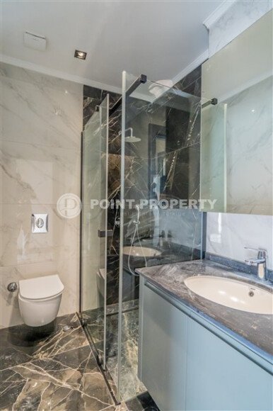 Garden duplex 204 m² with mountain view and partial sea view, Alanya center, Tepe-id-10570-photo-10