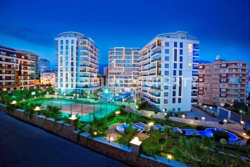 Комфортабельная квартира, 60 м², район Тосмур, с крытой парковкой, частичный вид на море-id-10594-фото-14