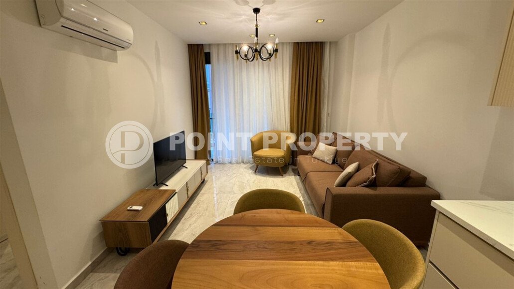 Комфортабельная квартира 50 м², премиальный комплекс с собственным пляжем, центр Аланьи-id-10613-photo-1