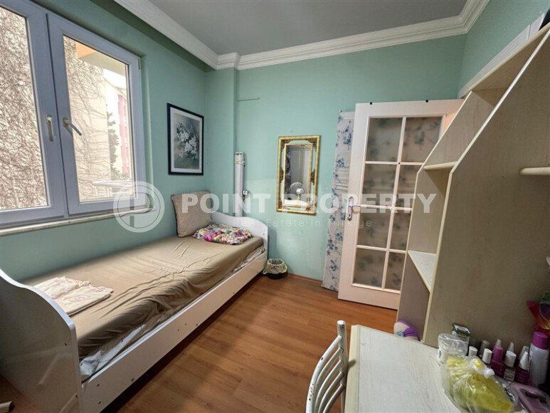 Уютная на первой береговой линии 95 м², район Махмутлар, частичный вид на море-id-10629-фото-5