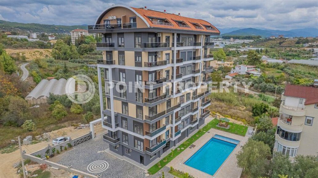 Солнечная квартира 1+1 50 м² в район Авсаллар с видом на горы и бассейн-id-10746-фото-16