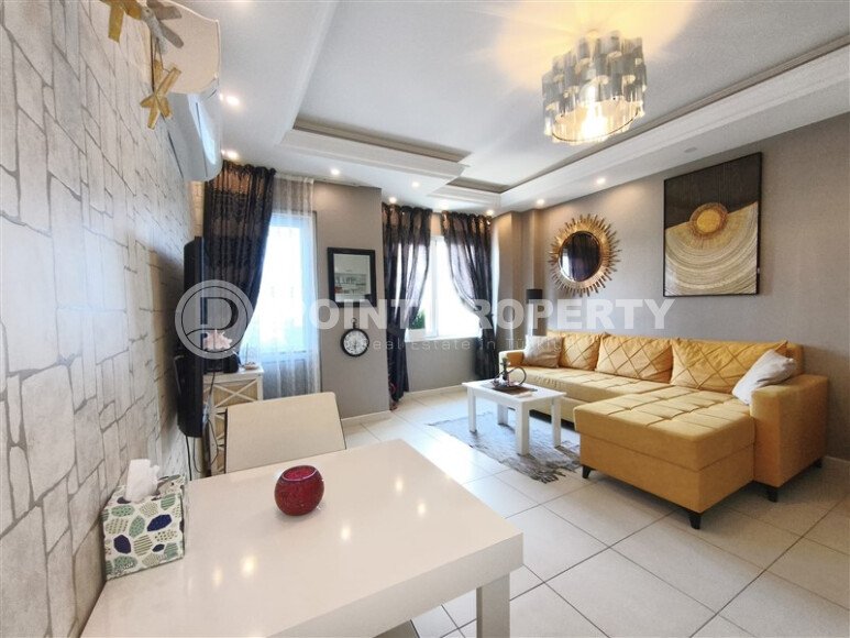 Элегантные апартаменты 60 м² с застеклённым балконом в центре района Оба, недалеко от моря-id-10776-фото-6