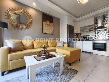 Элегантные апартаменты 60 м² с застеклённым балконом в центре района Оба, недалеко от моря-id-10776-фото-2