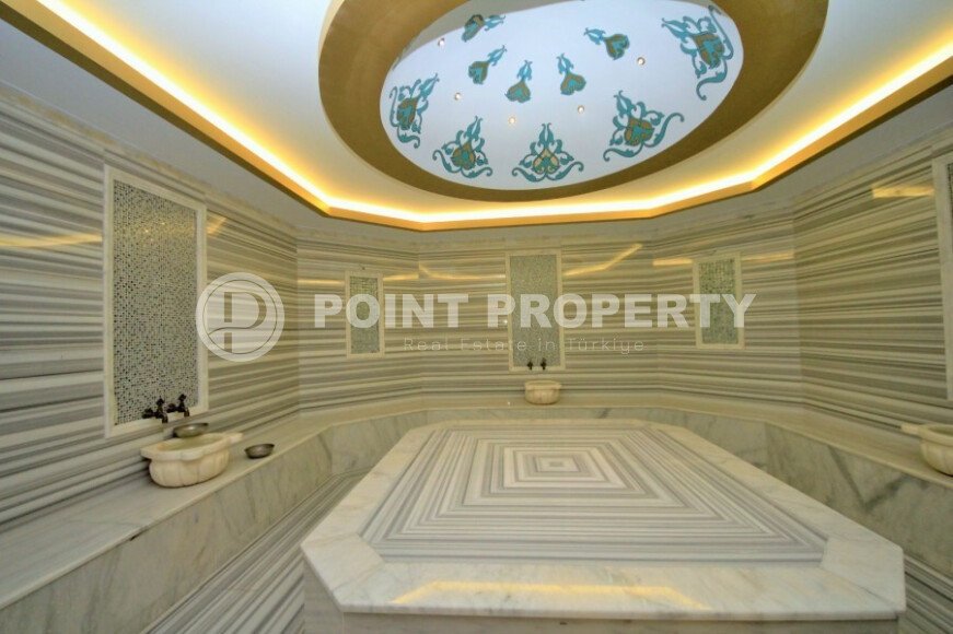Престижные апартаменты 60 м² центр Аланьи, ВНЖ, вид на море и Кале-id-10826-фото-15