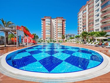 Солнечная квартира 120 м² район Тосмур, частичный вид на море-id-10840-фото-1
