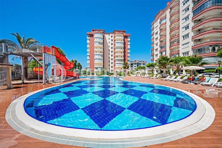 Солнечная квартира 120 м² район Тосмур, частичный вид на море-id-10840-фото-1