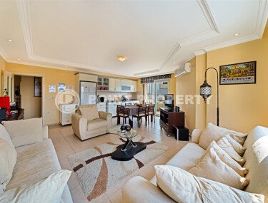 Солнечная квартира 120 м² район Тосмур, частичный вид на море-id-10840-фото-2