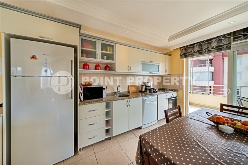 Солнечная квартира 120 м² район Тосмур, частичный вид на море-id-10840-фото-3