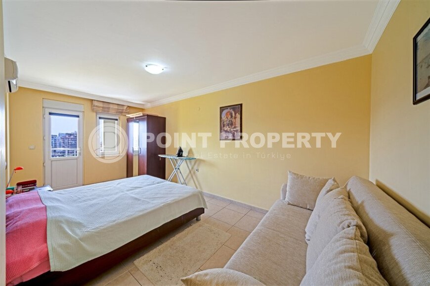 Солнечная квартира 120 м² район Тосмур, частичный вид на море-id-10840-фото-5