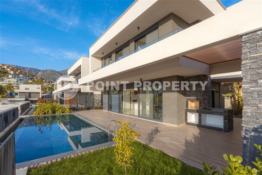 Panoramic modern villa 240 m² Kargicak area, sea and mountain views-id-10892-photo-27