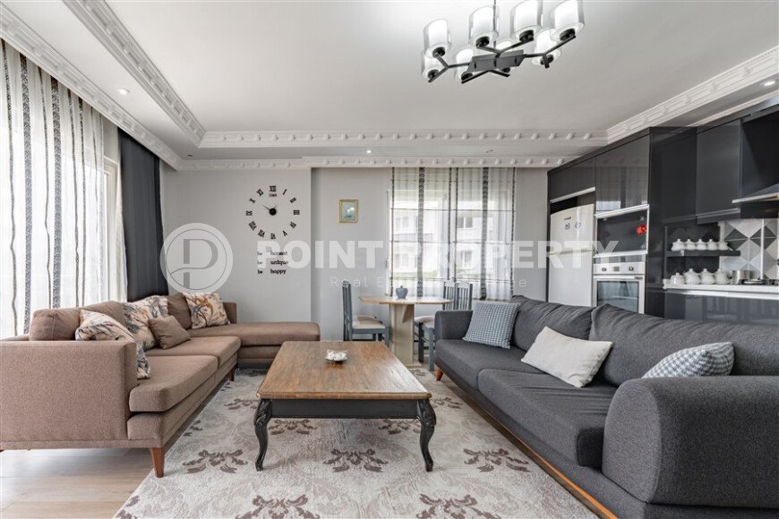 Светлые апартаменты 110 м² в районе Тосмур с застеклённым балконом-id-10904-фото-1