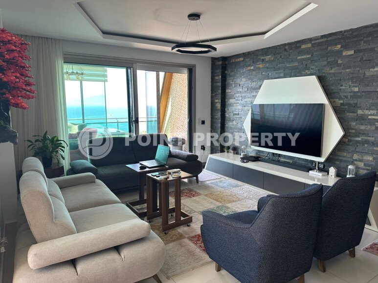 Просторная квартира 120 м² с прямым видом на море в районе Каргыджак-id-10948-фото-3