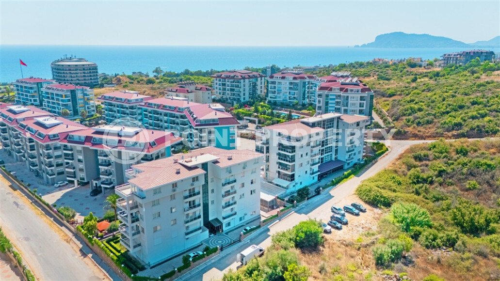 Светлый садовый дуплекс 130 м² с видом на море в районе Кестель-id-10956-фото-1