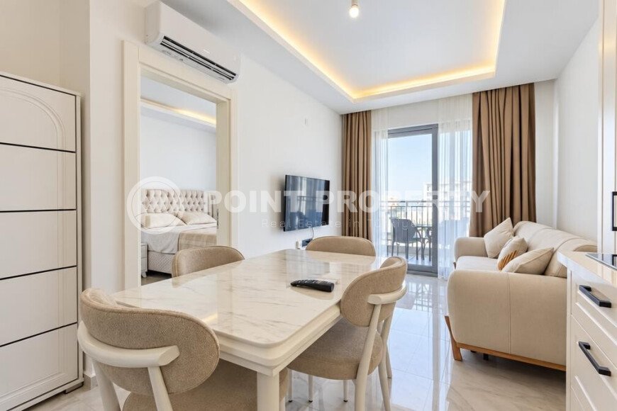 1+1 apartment, 55 m² in the center of Alanya with a sea view, residence permit-id-10995-photo-5