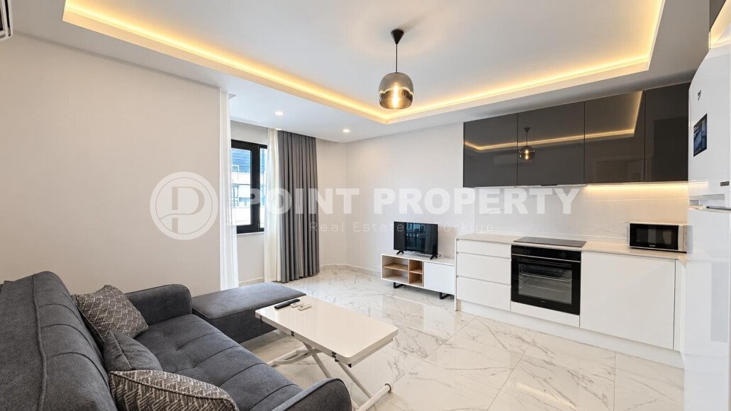 Апартаменты 1+1, 45 м², центр Алании, рядом с пляжем Клеопатры, разрешение на краткосрочную аренду-id-11048-фото-3