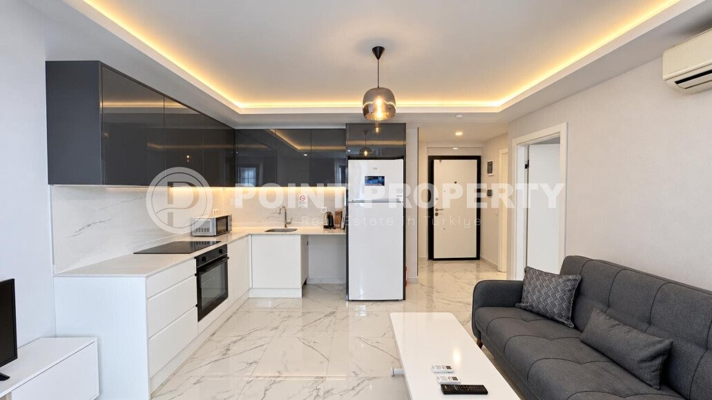 Апартаменты 1+1, 45 м², центр Алании, рядом с пляжем Клеопатры, разрешение на краткосрочную аренду-id-11048-фото-2