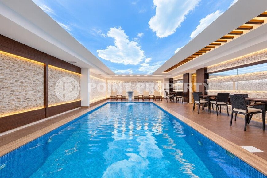 Апартаменты 2+1 площадью 120 м² в центре Алании: рядом пляж Клеопатры, 350 м до моря, возможность оформления ВНЖ-id-11061-фото-14
