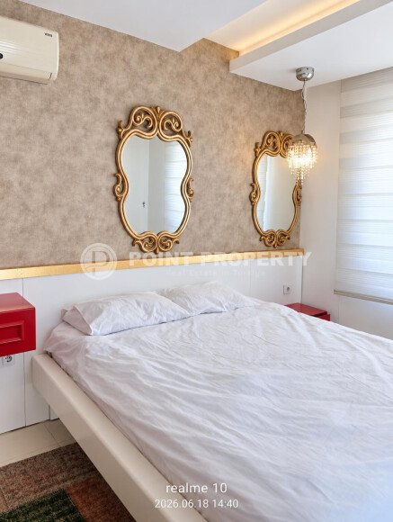 Апартаменты 2+1 площадью 120 м² в центре Алании: рядом пляж Клеопатры, 350 м до моря, возможность оформления ВНЖ-id-11061-фото-6